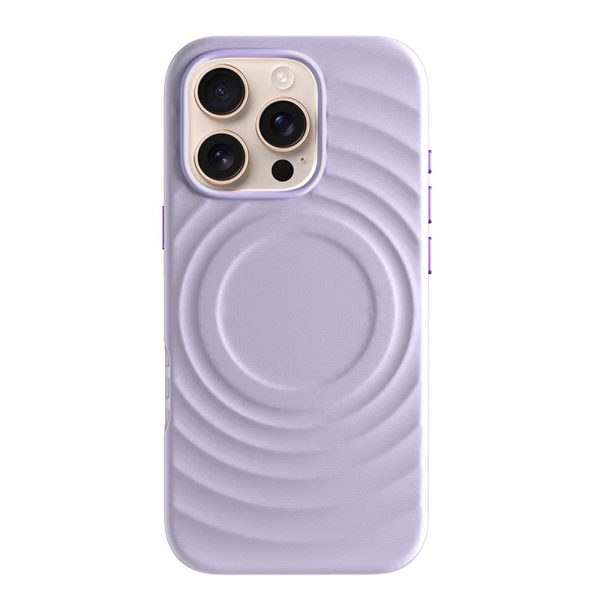 Wave Pattern Leather Magnetic Case